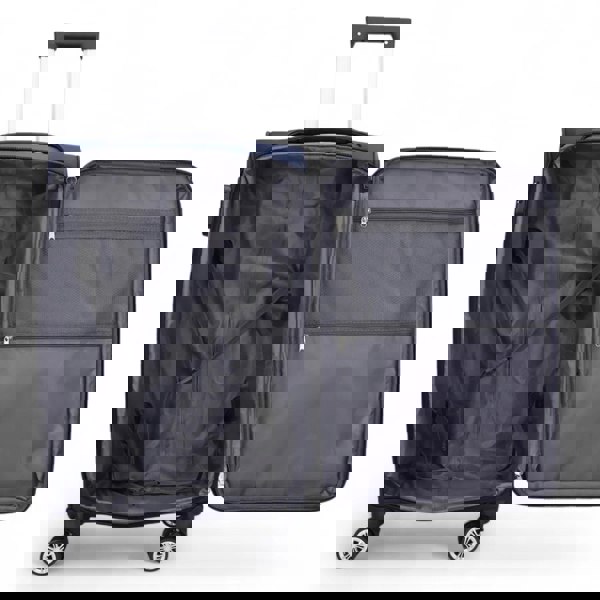 Infinity Luggage Lightweight Expandable Luggage Softshell 8 Weel Suitcase Set