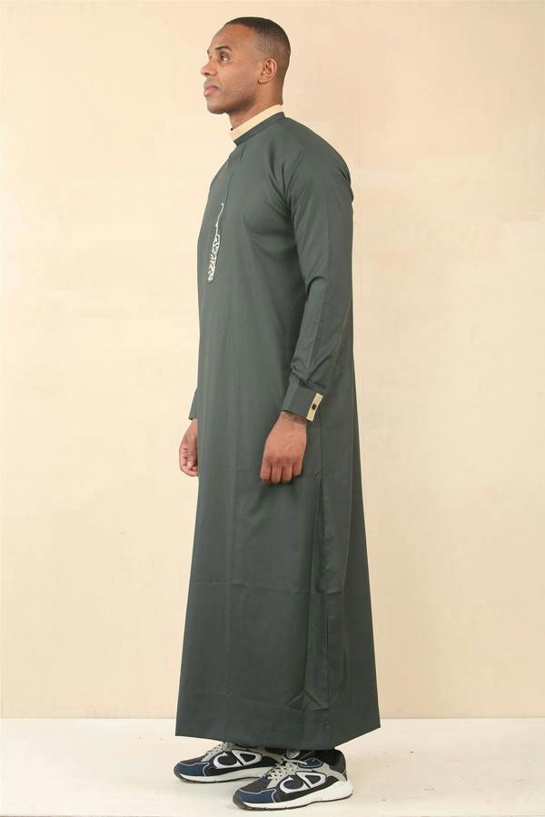 Infinity Leather Men's Thobe Arab Saudi Emirati Islamic Clothing Jubba Robe