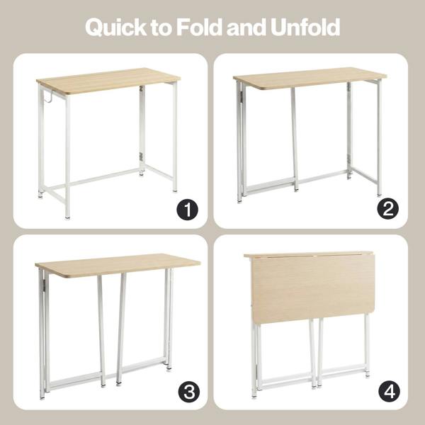 Levede Folding Computer Desk Small Laptop Study Table Portable Office Desk 80cm