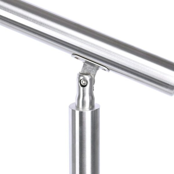 Silver Floor Mount Stainless Steel Handrail for Slopes and Stairs Living and Home