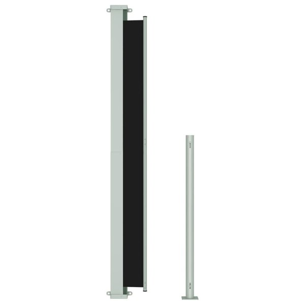 Berkfield Patio Retractable Side Awning 220x500 cm Black