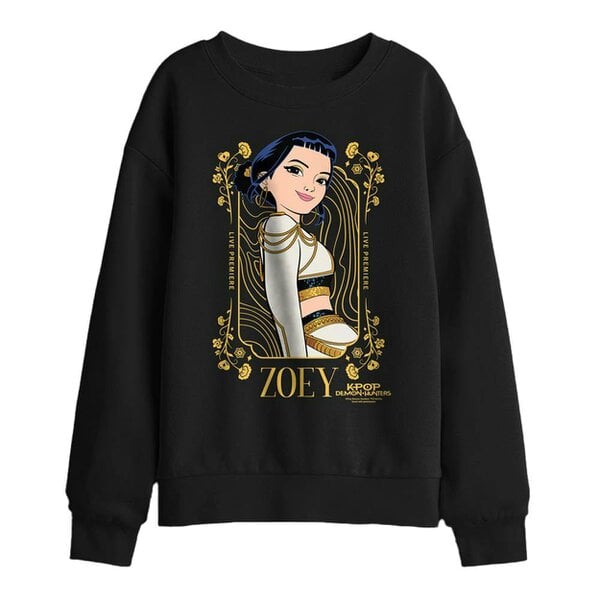K-Pop Demon Hunters Childrens/Kids Zoey Frame Sweatshirt - Black/Golden