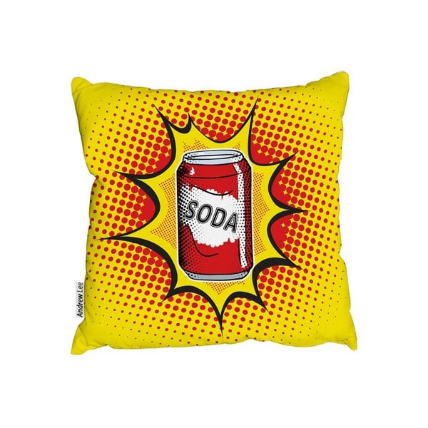 Benjamin Tate Design Drink Soda Fast Food Vector Illustration In Pop Art Retro Style (Outdoor Cushion)