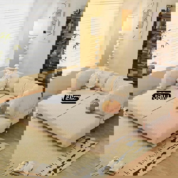 Choudhury Two Seater Sofa Bed, Backrest Washable, Corduroy-Rit Concept-Rit Concept