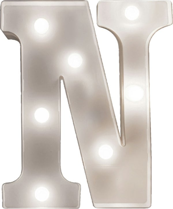 St Helens Battery Operated 3D LED Letter N Light