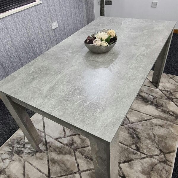 Kosy Koala Dining Table Grey Wood Kitchen Place for 6 Seats Kitchen Dining Room Furniture