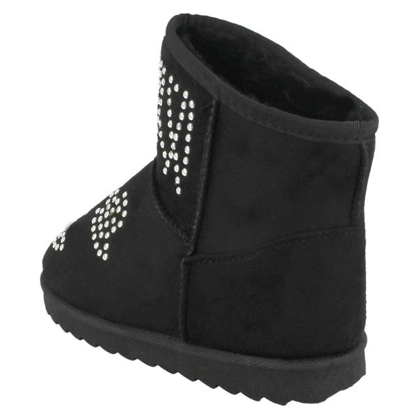 Spot On Girls Spot On Fleece Lined Studded Ankle Boots