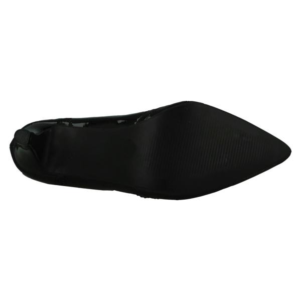 Spot On Ladies Spot On Mid Heel Court Shoes with Bow Trim F90128