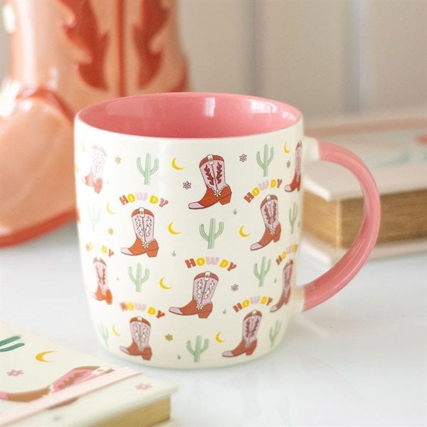 Serano Howdy Cowboy Boot Print Mug