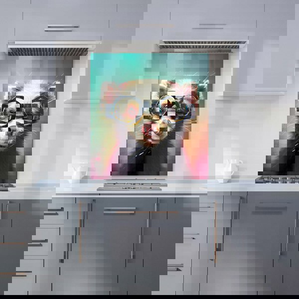 Warren Reed - Designer Ferret With Glasses Splashart Kitchen Splashback