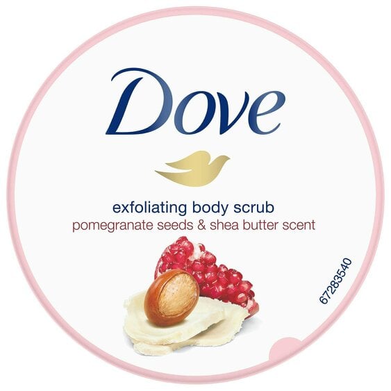 Dove Exfoliating Body Scrub with Pomegranate Seeds & Shea Butter Scent 225ml 4pk