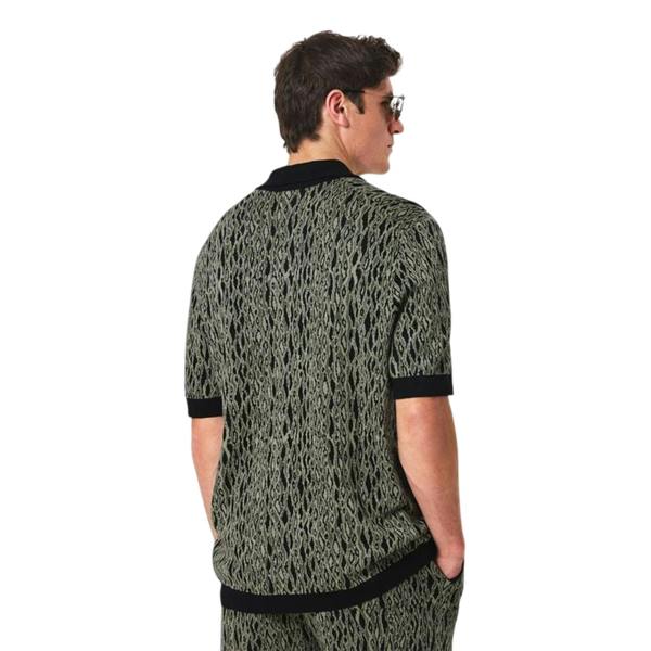 Hugo Mens Knitted Regular Short-Sleeved Shirt - Green - 