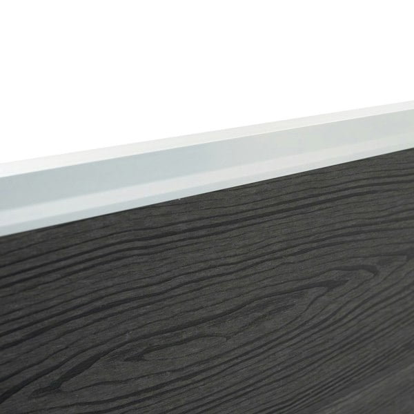 Monstershop Composite Fence Panel & LED Posts x 2 - Grey