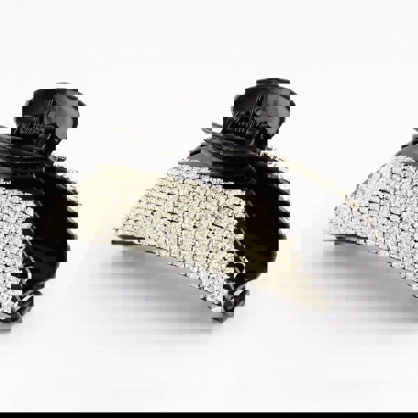 diamante hair claw clip black