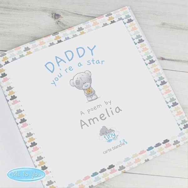 Personalised 'Daddy You're A Star' Poem Book - alternative angle