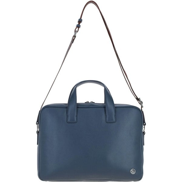 'Maven' Real Leather Messenger Bag: 64273