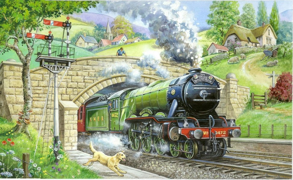 The House of Puzzles, Train Spotting - BIG 250 Piece Jigsaw Puzzle