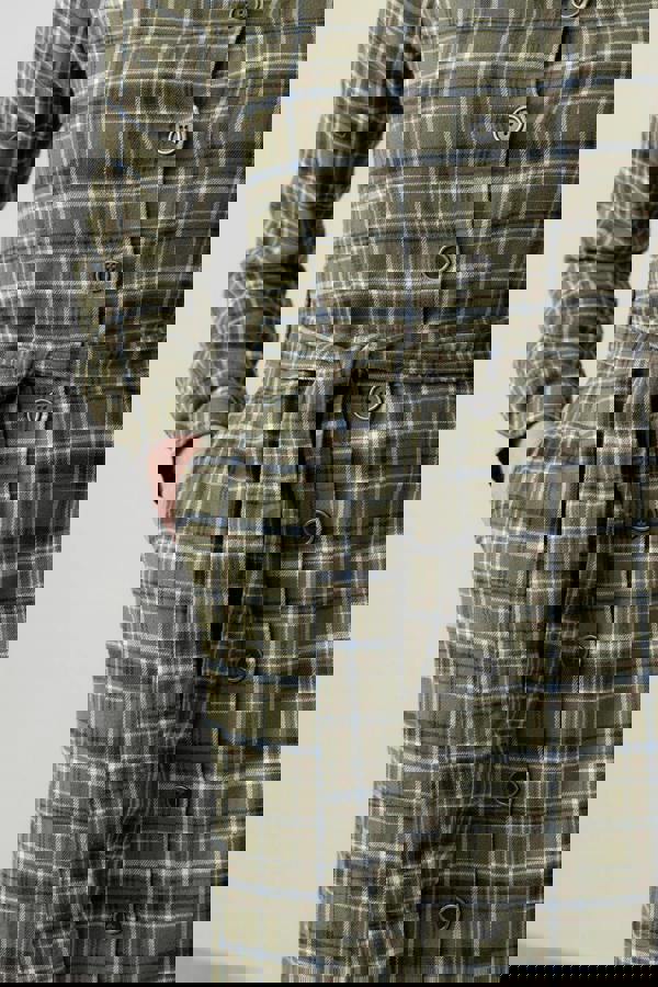 Lily & Me Anya Organic Brushed Cotton Midi Shirt Dress Multicoloured