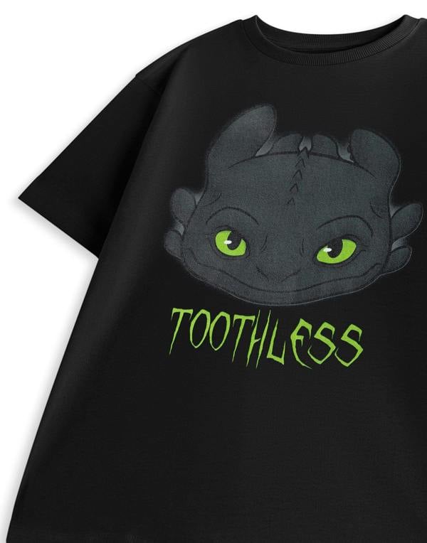 How to Train Your Dragon Boys Black Toothless Short Sleeved T-Shirt
