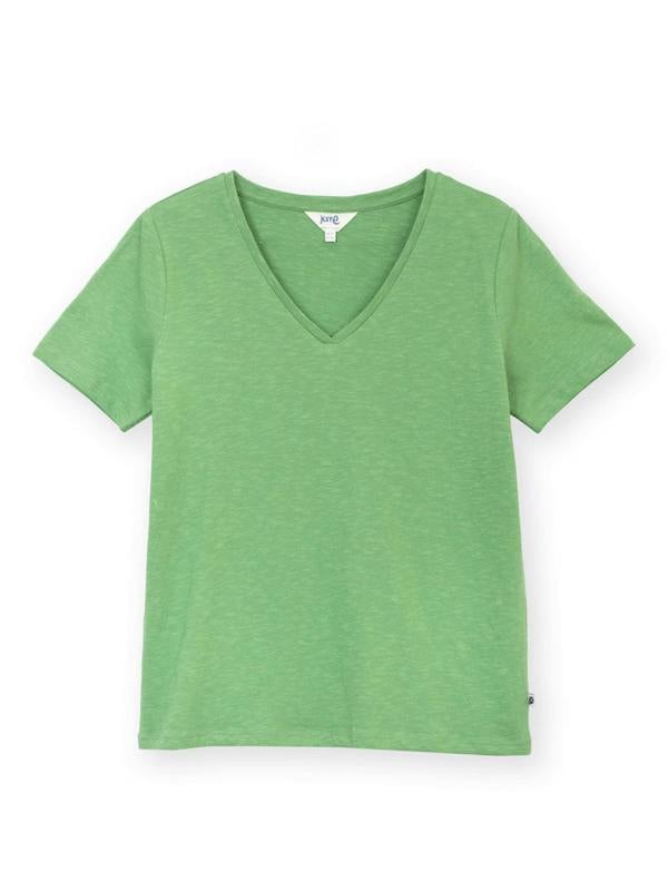 Kite Womens Organic Sandford V-Neck Slub Jersey T-Shirt Ivy