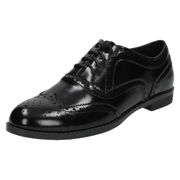Spot On Ladies Spot On Casual Brogue Style Shoes