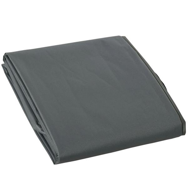 Folded grey outdoor rattan furniture protective cover for compact storage