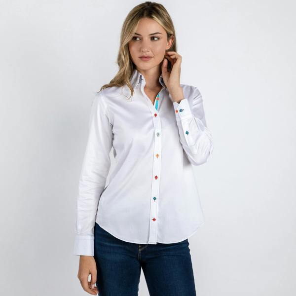 CLASSIC WOMENS SATIN COTTON SHIRT - Premium Men's Patterned Shirt by Claudio Lugli | Bold Design, Tailored Fit, Best Printed Shirts