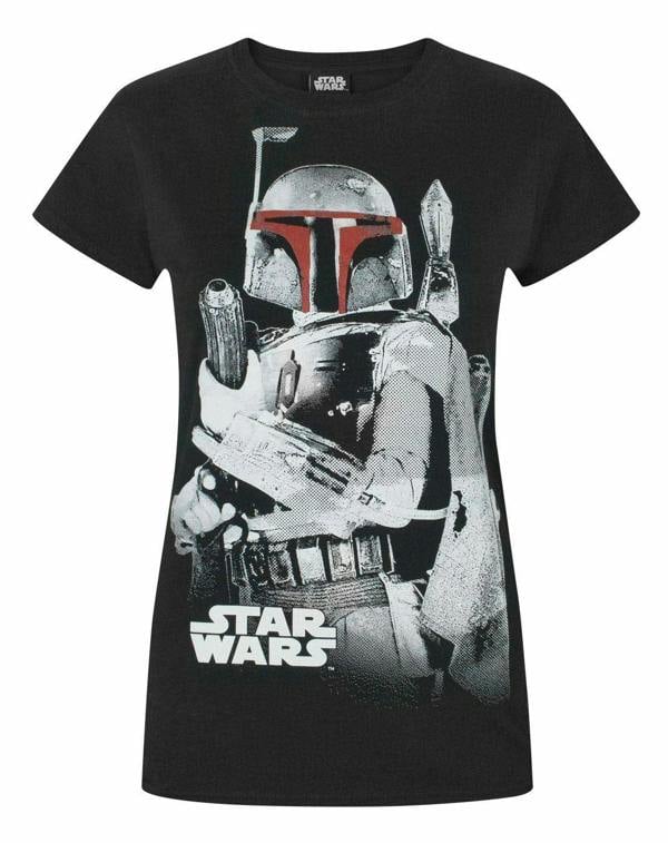 Star Wars Womens Black Boba Fett Short Sleeved T-Shirt