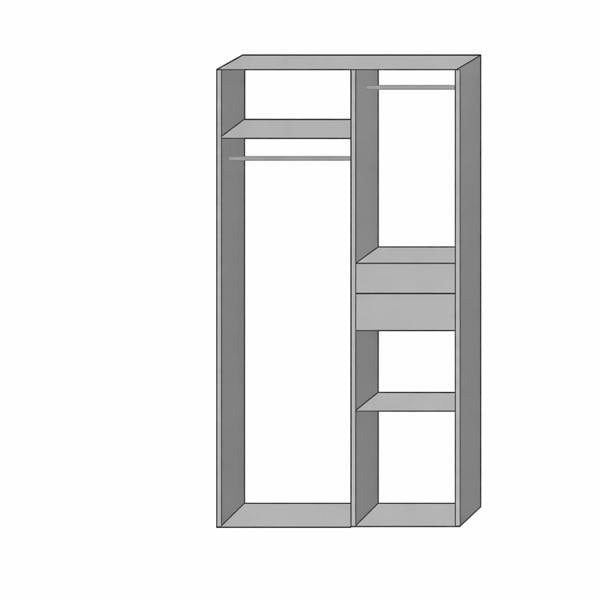 TJ's Furniture Koblenz  planked oak 2 Door Wardrobe