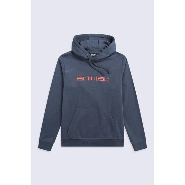 Animal Mens Driver Logo Organic Hoodie - Dark Blue