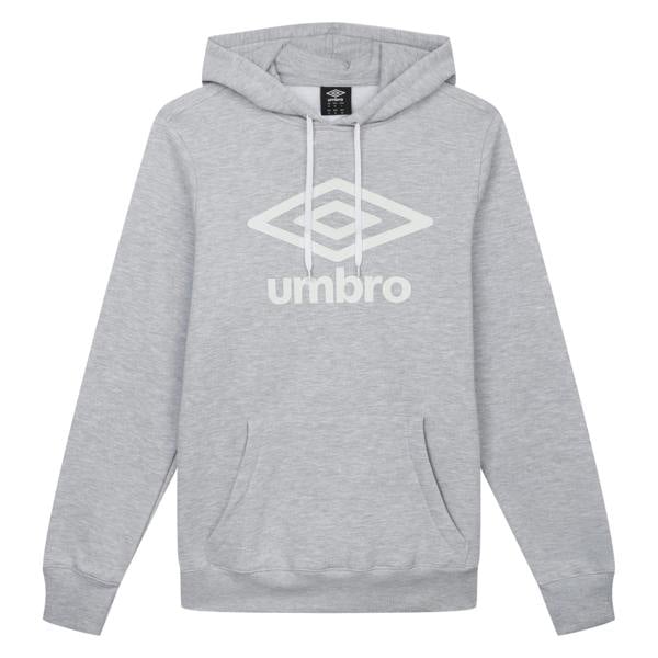 Umbro Mens Logo Hoodie - Grey Marl - 