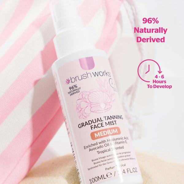 Brushworks Gradual Tanning Face Mist - Medium 100ml