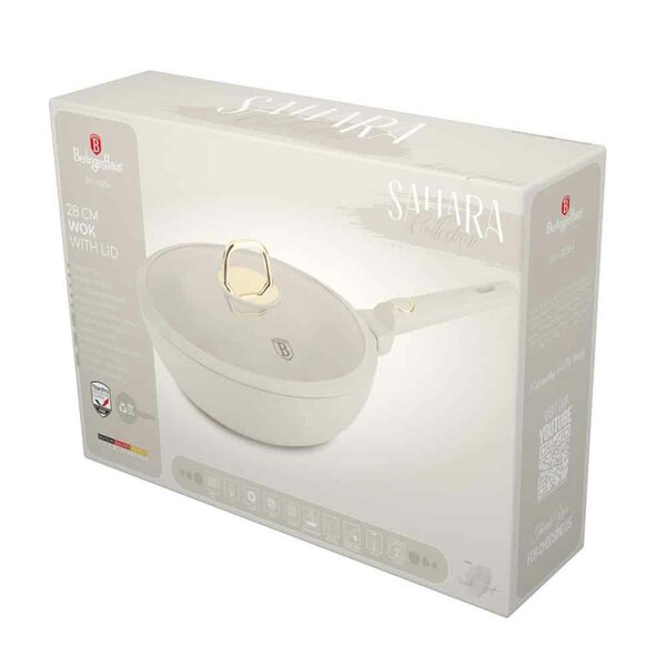 Berlinger Haus Wok with lid, 28 cm Berlinger Haus BH8064 Sahara