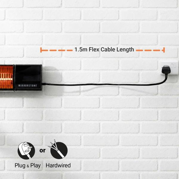 Mirrorstone Heating 1.2kW Athena Infrared Bar Heater