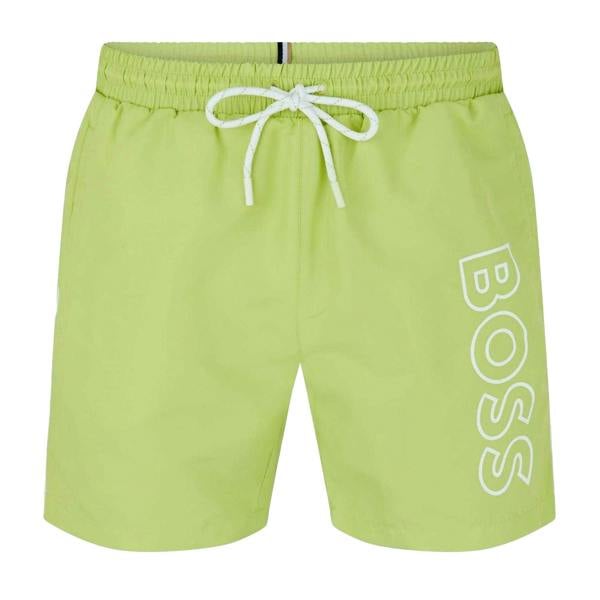 Boss Mens Starfish Swim Shorts - Lime Green/White - 