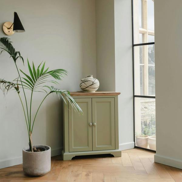 Statement Furniture Florence Corner Sideboard with Cupboard and Shelf. Assembled Storage