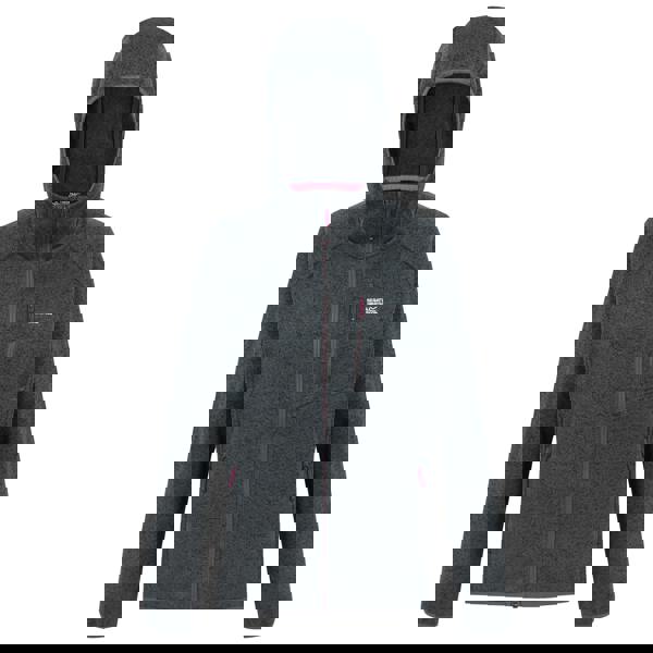 Regatta Womens Newhill II Marl Full Zip Hoodie - Seal Grey/Pop