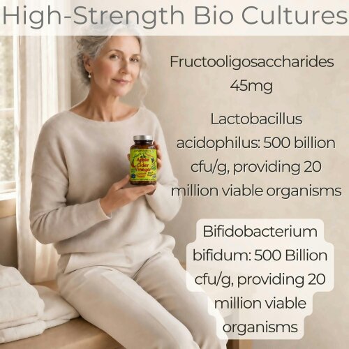 Dietapplements Apple Cider Vinegar with the Mother, Superfood, Biocultures & Berries Complex