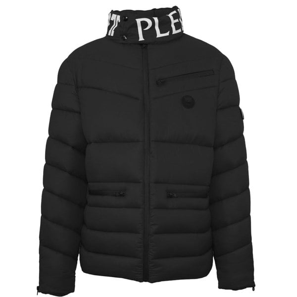 Plein Sport Padded Bold Logo Jacket - Black