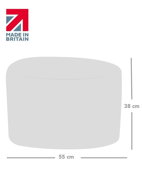rucomfy Velvet Pouffe - Indoor Bean Bag Footstool