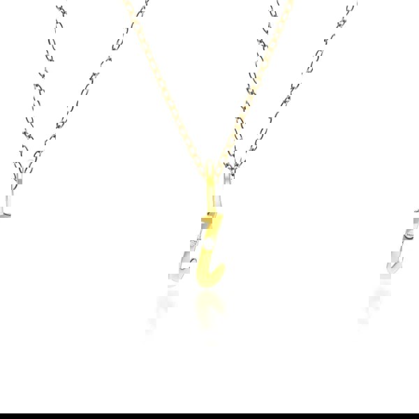 191P0783019 Alphabet Letter L Diamond pendant in 9ct Yellow Gold Front
