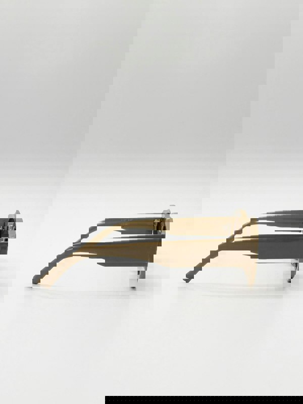 SVNX Retro Small Oval Sunglasses Beige