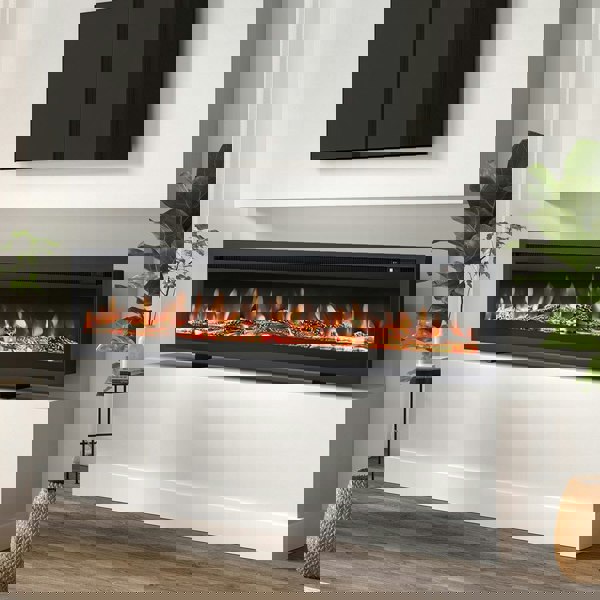 100 Inch Electric Fireplace with Remote 12 Flame Colours 1800W Living and Home