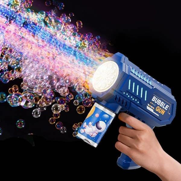 Dragodirect Bubble Machine LED Gun for Kids 10 Hole Automatic Bubble Makers