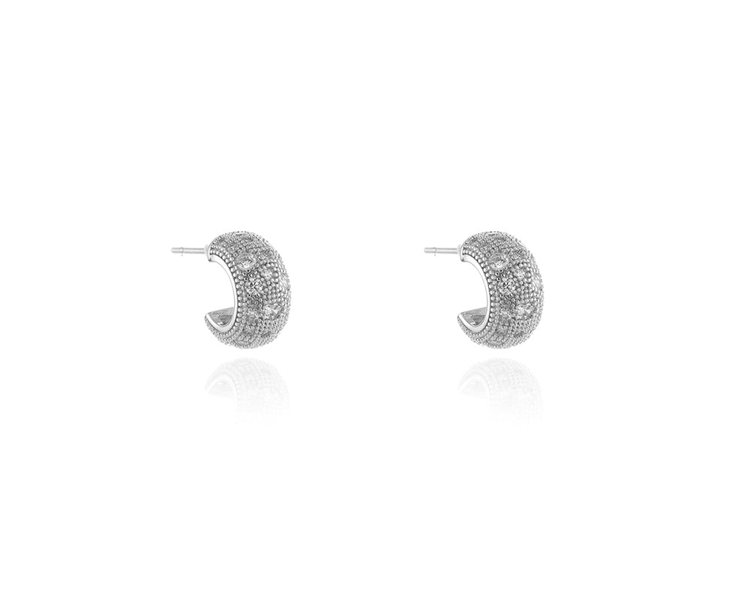 Cachet London Jadine Silver Hoop Earrings