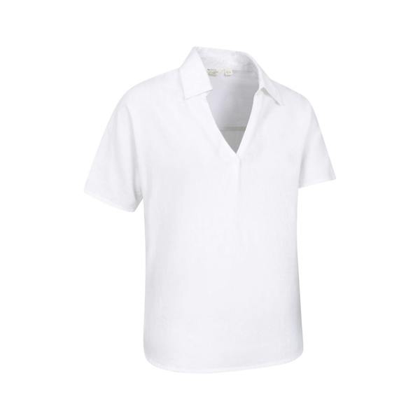Mountain Warehouse Womens/Ladies Breeze II Linen Short-Sleeved Shirt - White - 
