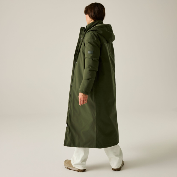 Regatta Womens Janna Waterproof Long Length Insulated Jacket - Dark Khaki