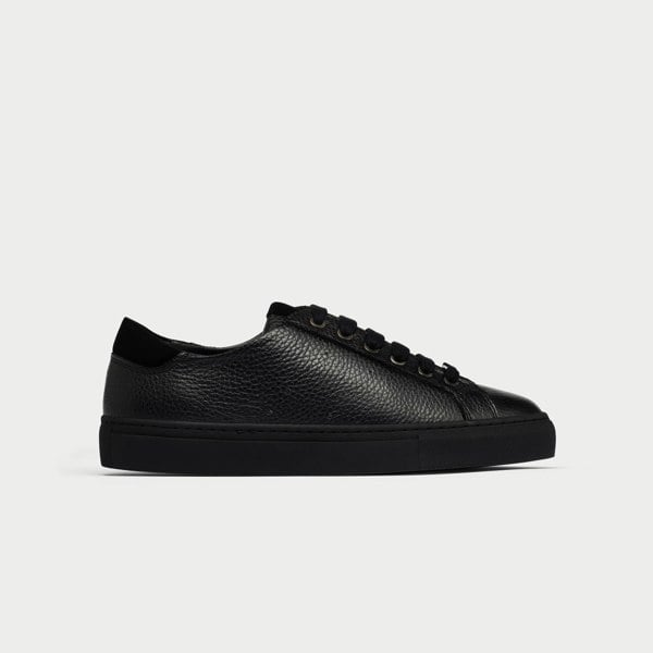 Calla Star Trainers - Black Leather & Suede