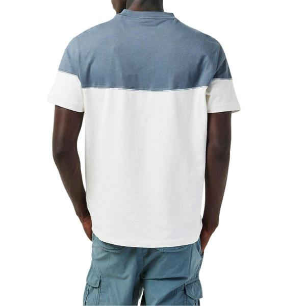 Napapijri Mens Saturnia Geographic Crew Neck T-Shirt - White/Blue - 