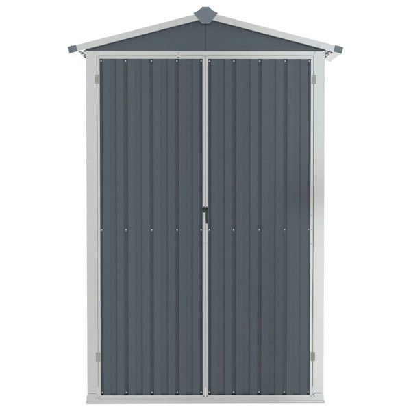 Berkfield Garden Shed Grey 116x45x175 cm Galvanised Steel